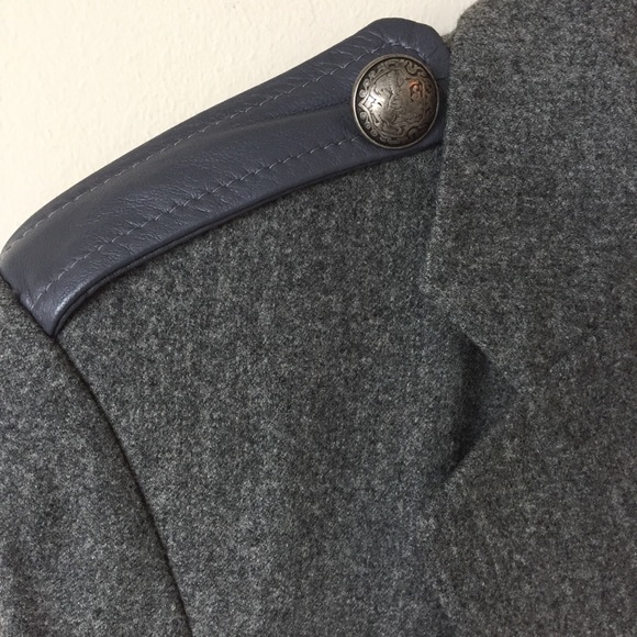 Wool and leather blazer/Jacket - Picture 2 of 8